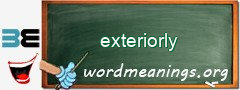 WordMeaning blackboard for exteriorly